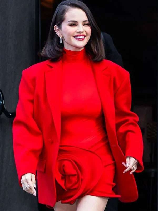 Selena Gomez Rare Beauty Event 2025 Red Blazer