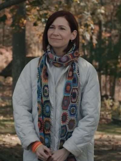 Elsbeth S02 Carrie Preston White Quilted Coat