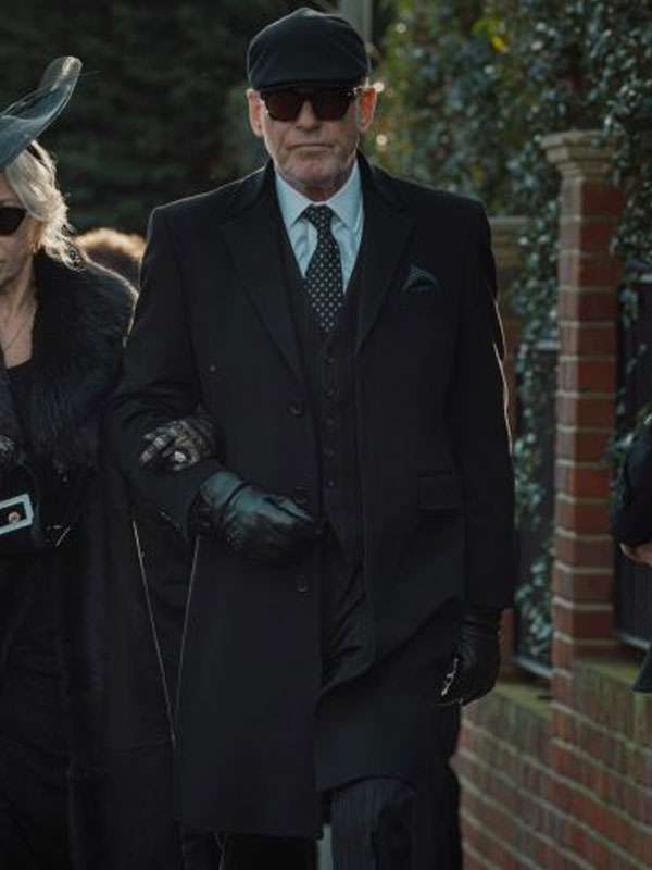 Pierce Brosnan MobLand S01 Black Coat