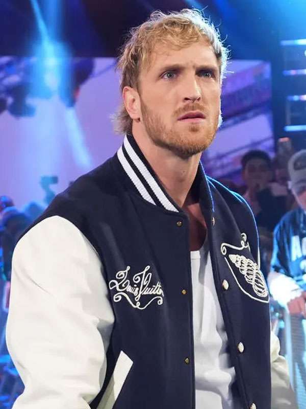 WWE RAW 2025 Logan Paul Varsity Bomber Jacket