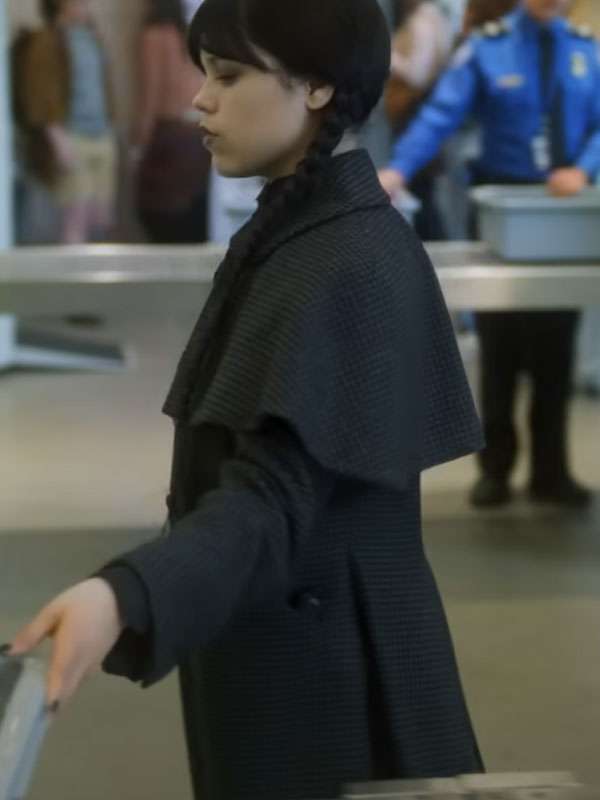 Wednesday 2025 Jenna Ortega Wool Coat