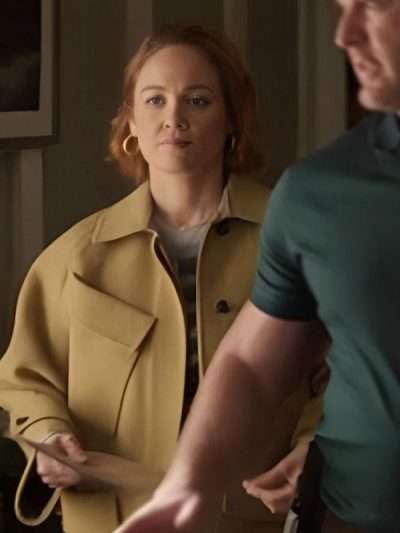 Will Trent 2025 Angie Polaski Brown Wool Trench Coat