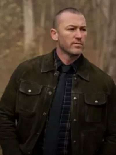 Michael Ormewood Will Trent S03 Green Suede Leather Jacket