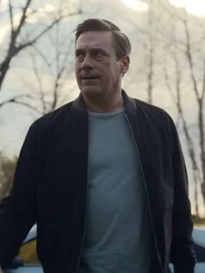 Andrew Cooper Your Friends and Neighbors Suede Leather Bomber Jacket