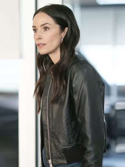 9-1-1 S08 Amber Braeburn Black Bomber Leather Jacket at $159