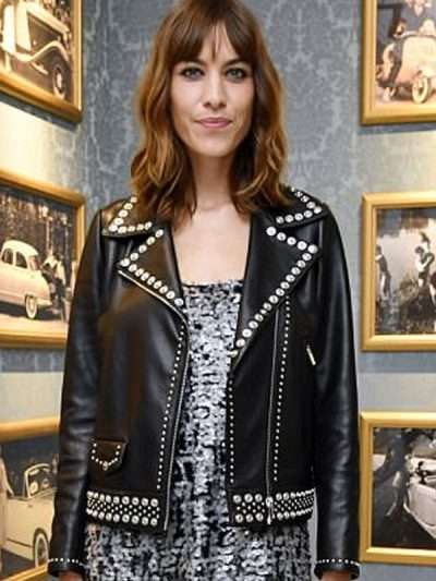 Shop a Chung Miu Miu Show Biker Leather Jacket