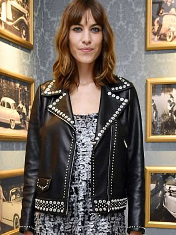 Shop a Chung Miu Miu Show Biker Leather Jacket