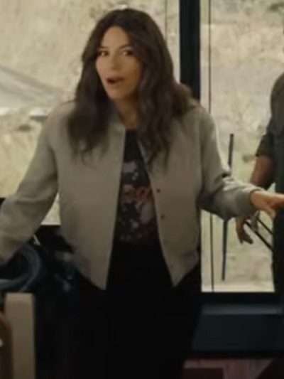 Alexander and the Terrible 2025 Eva Longoria Grey Bommber Jacket