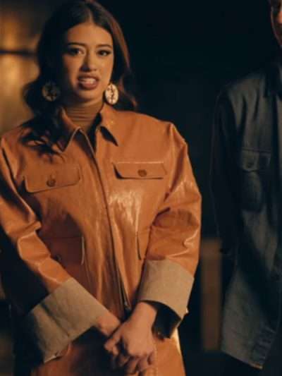 Shop Amber Midthunder Novocaine Brown Leather Jacket