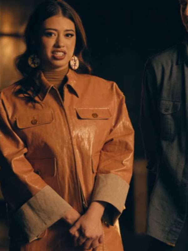 Shop Amber Midthunder Novocaine Brown Leather Jacket