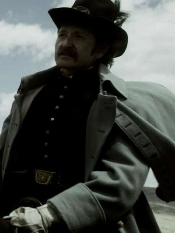 American Primeval 2025 Captain Edmund Dellinger Grey Coat