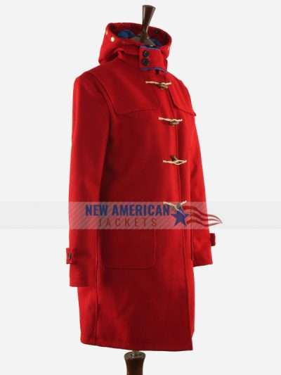 The Man with the Bag 2025 Santa Red Hooded Coat