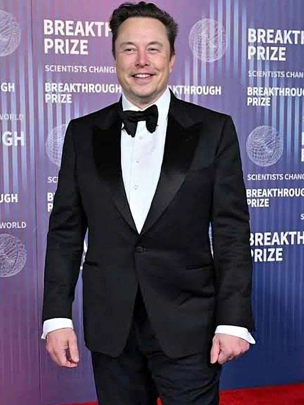 Breakthrough Prize Red Carpet Elon Musk Blazer