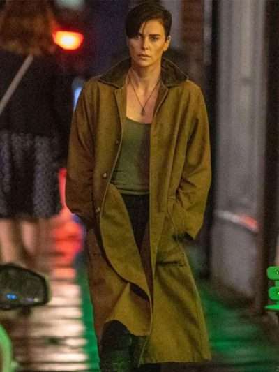 Shop Charlize Theron The Old Guard Brown Coat