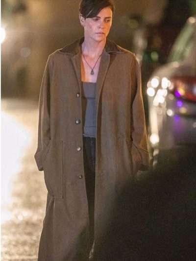 Buy Charlize Theron Movie The Old Guard Brown Coat
