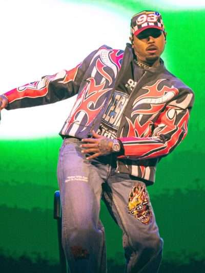Singer Chris Brown Tycoon Music Festival Leather Jacket