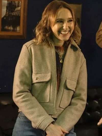 Shop Alison Woods Code of Silence Grey Wool Jacket