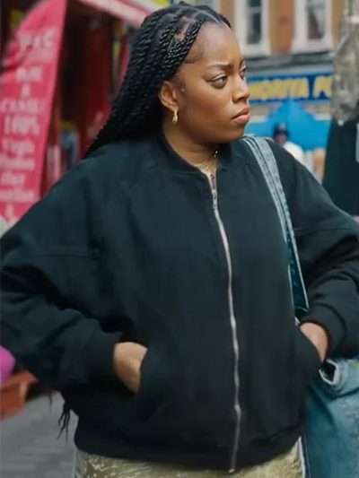 Queenie Jenkins TV Series Queenie Black Bomber Jacket