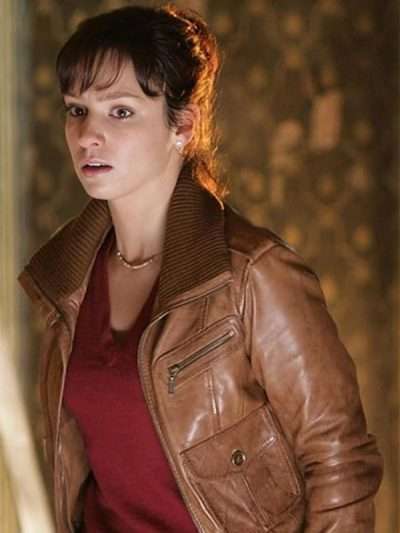 Doctor Who S03 Lucy Gaskell Brown Leather Jacket