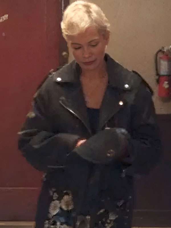 Shop Dying for Sex 2025 Michelle Williams Black Leather Jacket at 159$