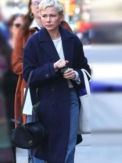 Get Dying for Sex S01 Michelle Williams Blue Wool Coat