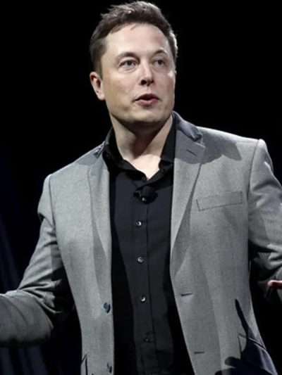 Elon Musk Gray Blazer Coat