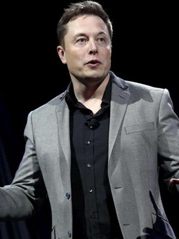 Elon Musk Gray Blazer Coat