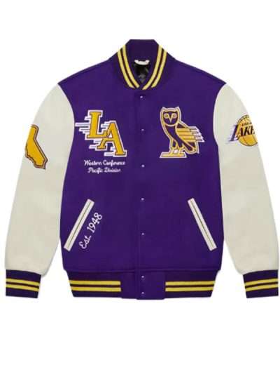 Shop OVO Los Angeles Lakers Varsity Jacket
