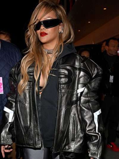 Buy Rihanna F1 Grand Prix Black Leather Jacket
