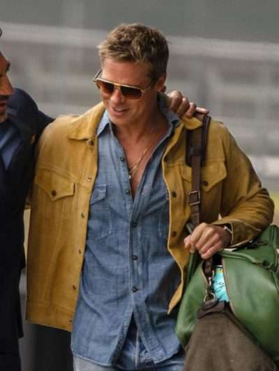 Shop Brad Pitt F1 The Movie Suede Leather Jacket