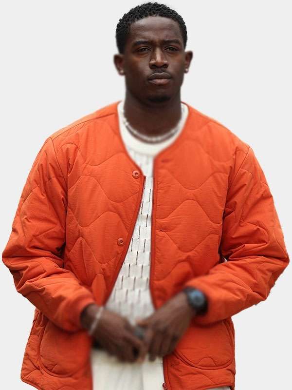 Buy Now Damson Idris F1 The Movie Orange Jacket