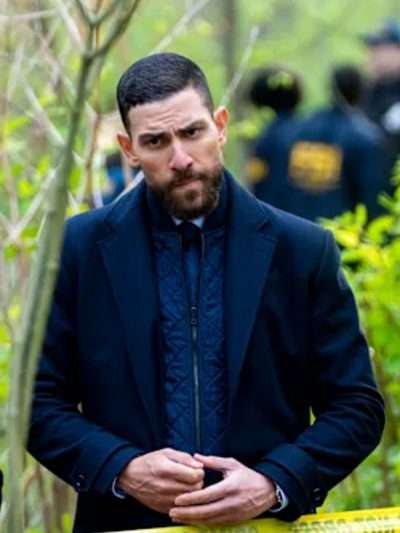 Buy FBI 2025 Omar Adom Zidan Blue Wool Coat
