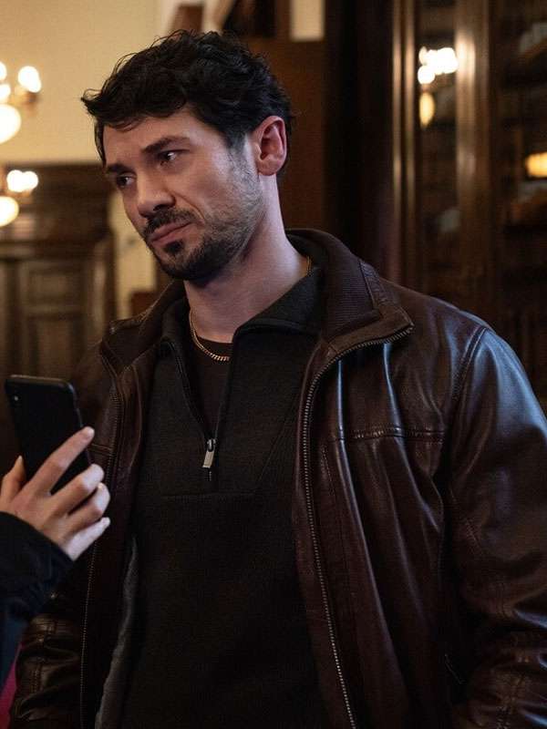 Shop Mitya Savelau FBI International Brown Jacket