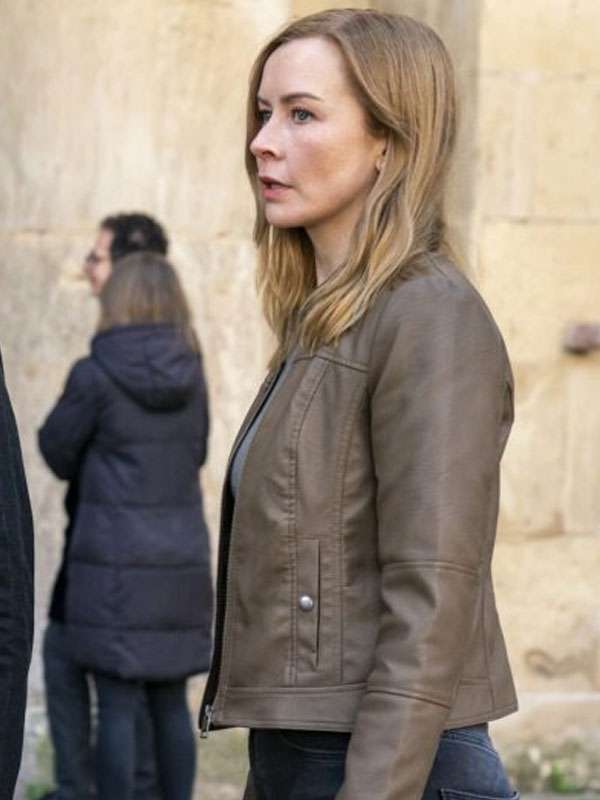 Get It NowFBI International Megan Garretson Leather Jacket