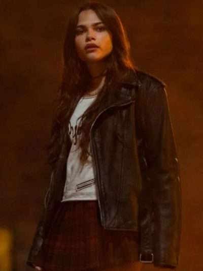 Shop Ariana Greenblatt Fear Street Prom Queen Leather Jacket