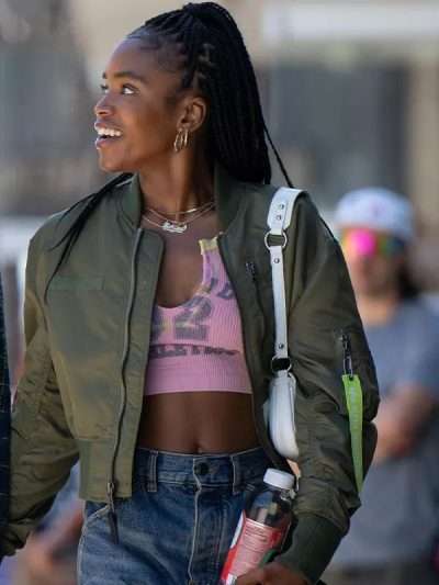 Shop Keisha Clark Forever 2025 Green Bomber Jacket