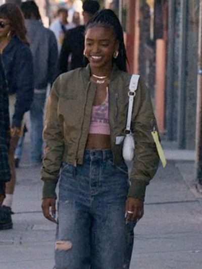Buy Forever 2025 Keisha Clark Cropped Bomber Jacket