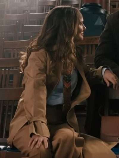Natalie Portman Fountain of Youth Brown Cotton Coat