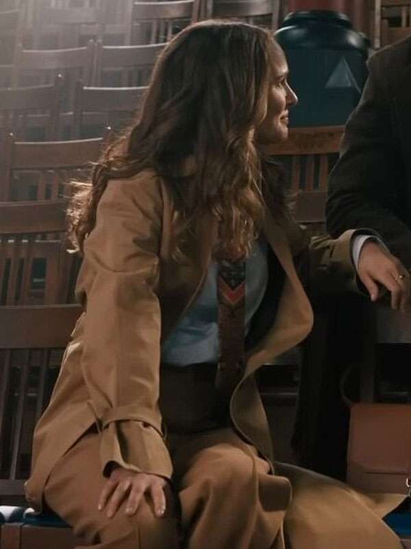Natalie Portman Fountain of Youth Brown Cotton Coat