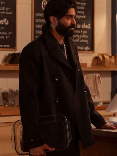 Shop Raymond Ablack Ginny & Georgia S03 Black Peacoat