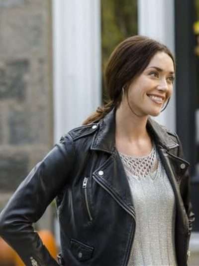 Abigail Pershing Good Witch S02 Black biker Leather Jacket