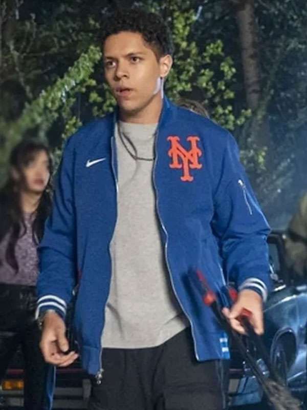 Buy Trey Jiminez Goosebumps S02 Blue Bomber Jacket