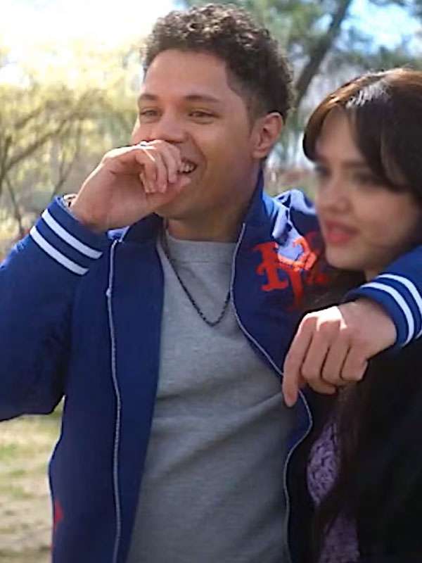 Shop Goosebumps 2025 Trey Jiminez Blue Bomber Jacket