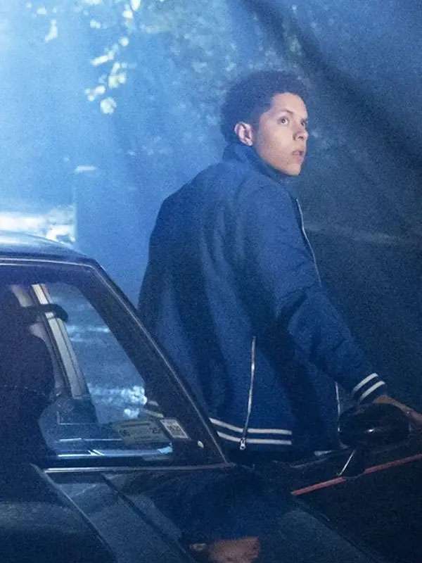 Goosebumps S02 Trey Jiminez Blue Bomber Jacket for Sale