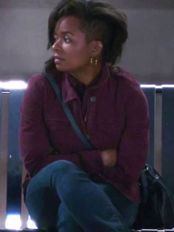 Get Grey's Anatomy S21 Alexis Floyd Maroon Cotton Jacket