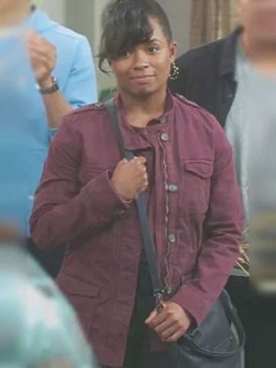 Shop Grey's Anatomy S21 Alexis Floyd Maroon Jacket