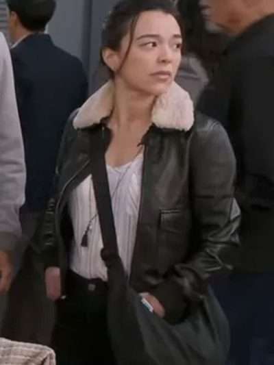 Buy Grey's Anatomy S21 Mika Yasuda Shearling Leather Jacket