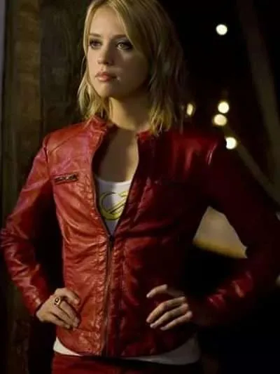 Smallville Saturn Girl Red Leather Jacket