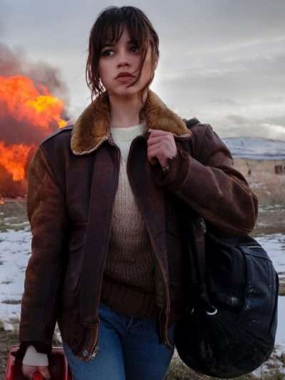 Shop Hurry Up Tomorrow 2025 Jenna Ortega Leather Jacket