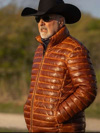 Shop Jon Avnet The Last Rodeo 2025 Brown Leather Jacket